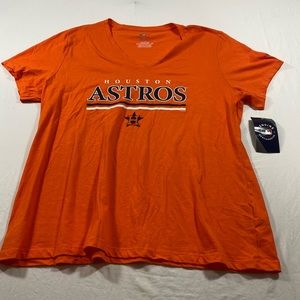 Houston Astros Shirt Men XXLarge V neck short sleeve T-shirt NWT Genuine Merch.